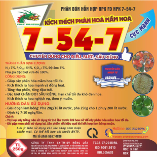 KÍCH THÍCH PHÂN HÓA MẦM HOA 7-54-7 ( 1KG)